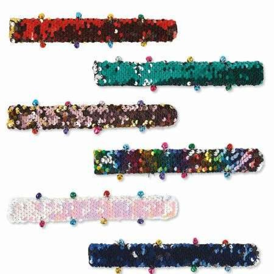 For Kids * | Sequin Bell Slap Bracelets