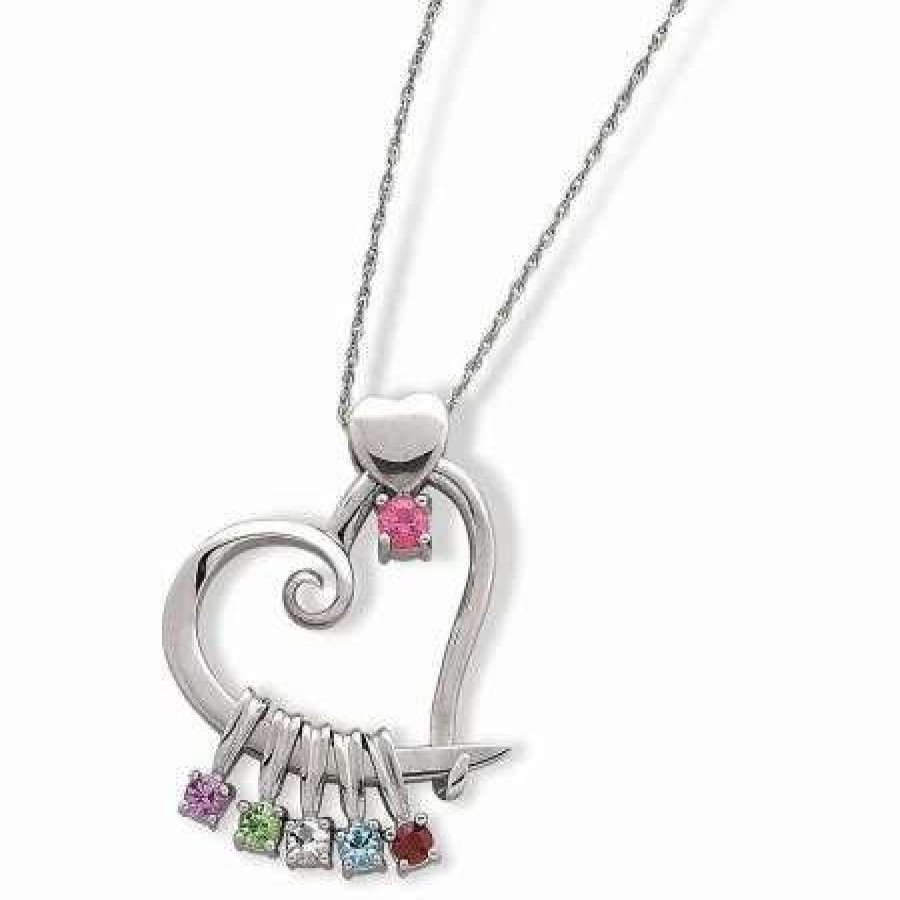 Holidays & Events * | Sterling Silver Birthstone Charms Pendant