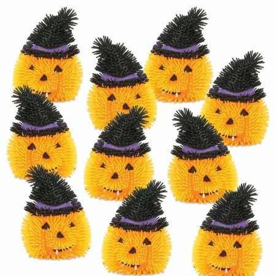 Holidays & Events * | Pumpkin Light-Up Halloween Puffers