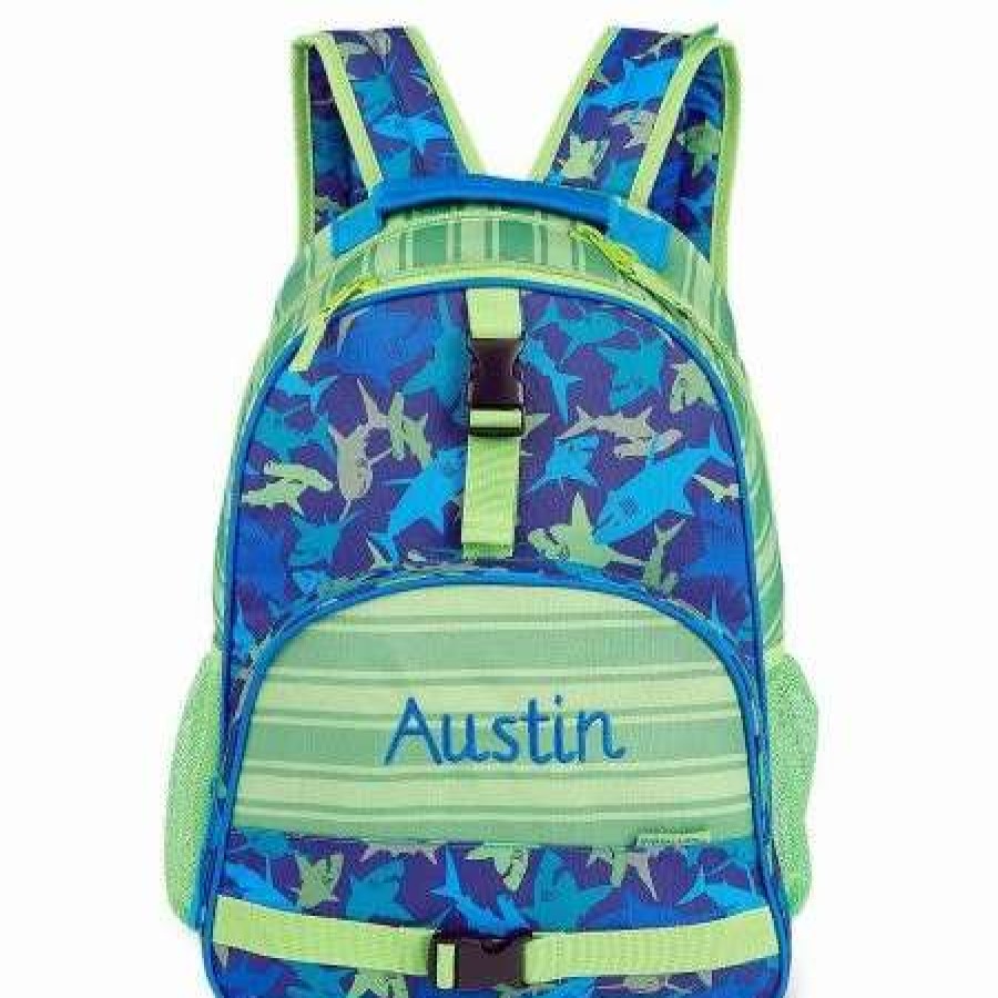 For Kids * | Shark Personalized Backpack By Stephen Joseph