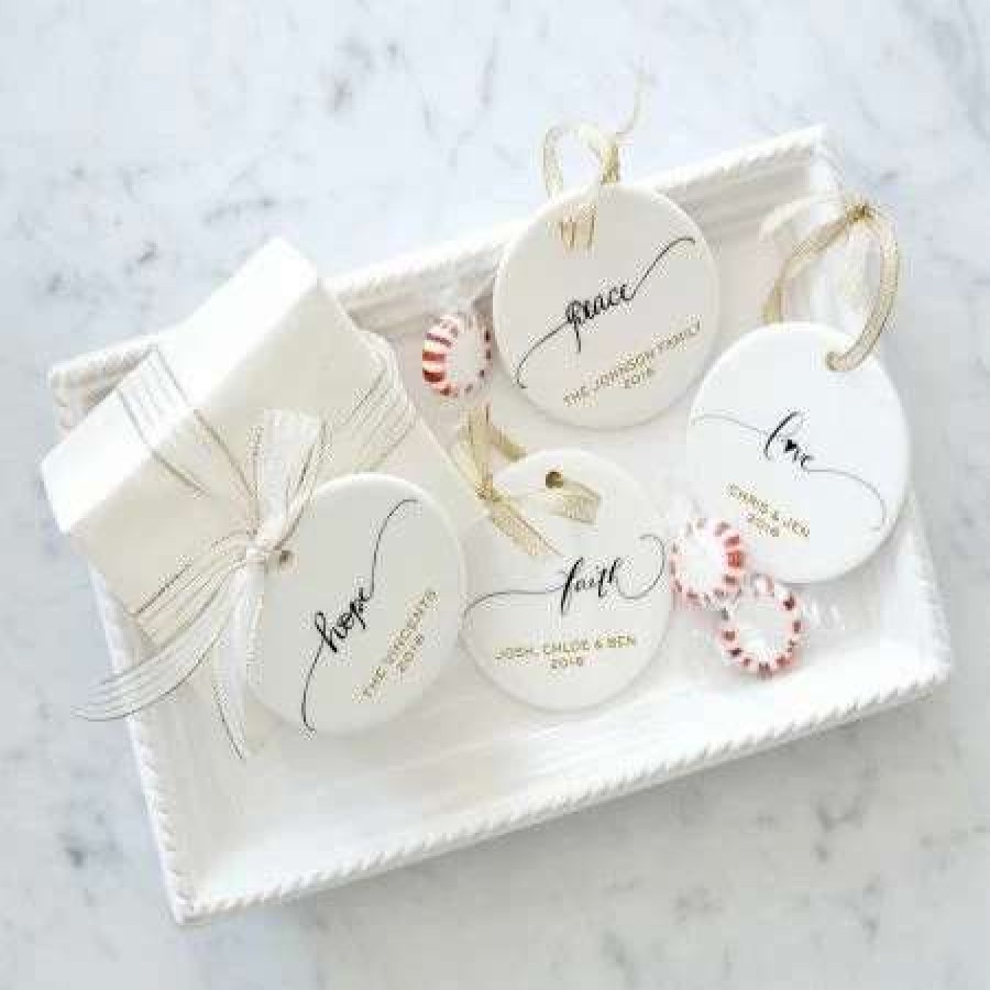 Holidays & Events * | Personalized Peace Round Christmas Ornaments