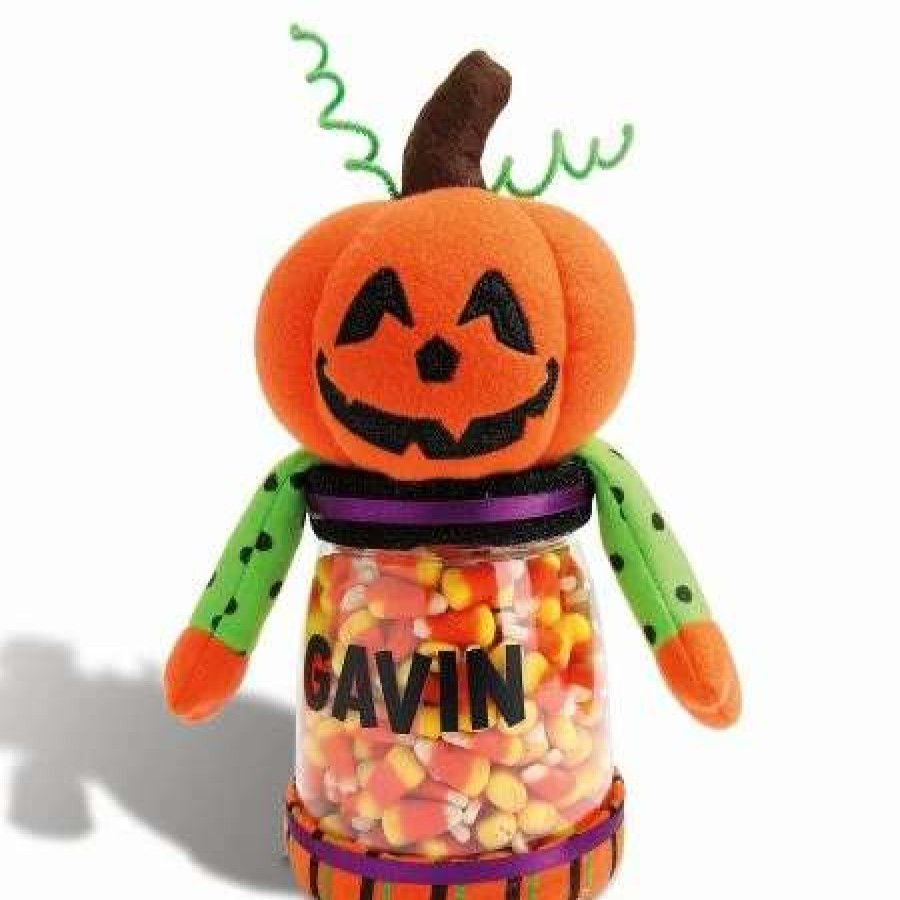 Holidays & Events * | Halloween Jack-O-Lantern Treat Jar