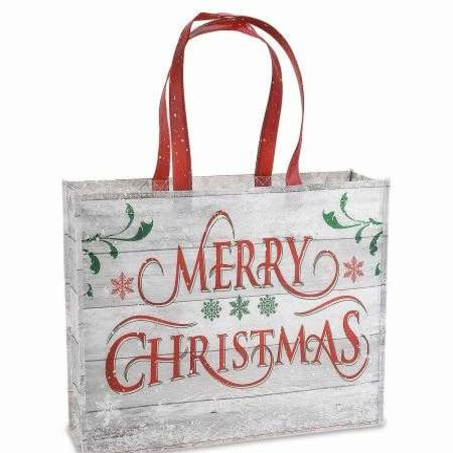 Wrapping Paper * | Rustic Christmas Large Shopping Tote Bags