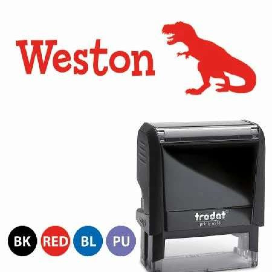 For Kids * | Dino Self-Inking Stamp 4 Colors