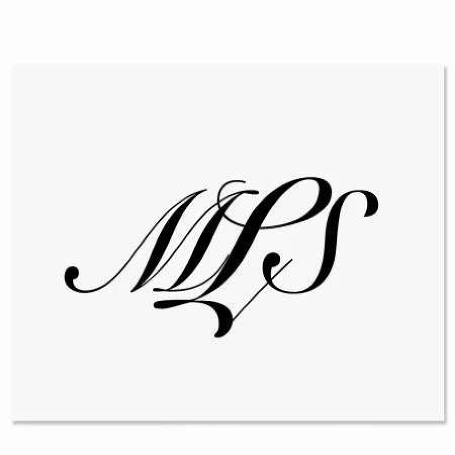 Holidays & Events * | Elegant Monogram Personalized Note Cards