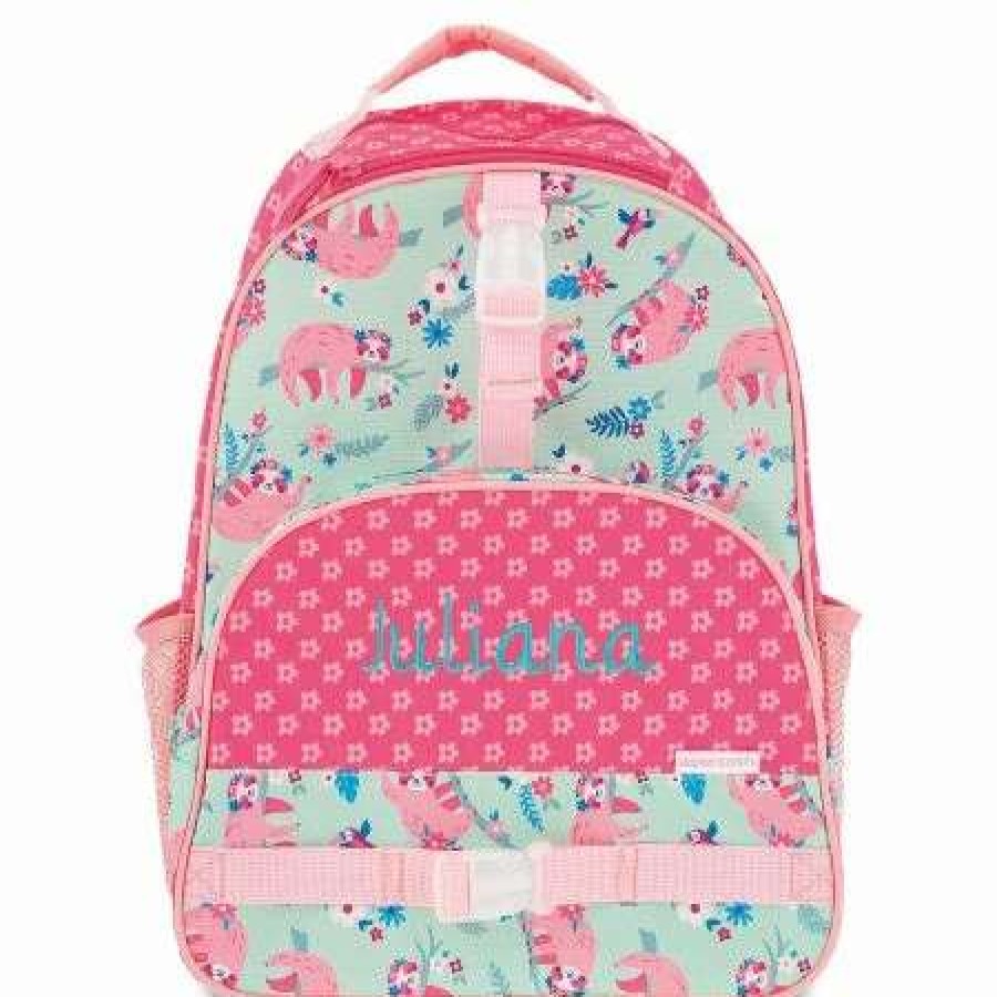 For Kids * | All Over Sloth Print Personalized Backpack By Stephen Joseph