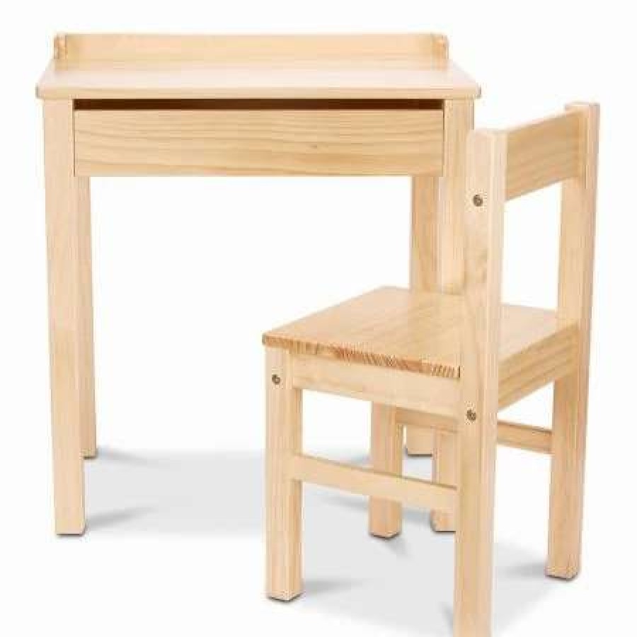 For Kids * | Lift-Top Wooden Desk And Personalized Chair By Melissa & Doug