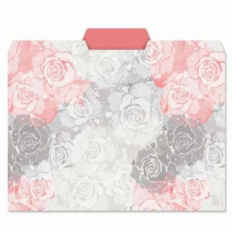 For Home * | Charcoal & Coral File Folders Value Pack