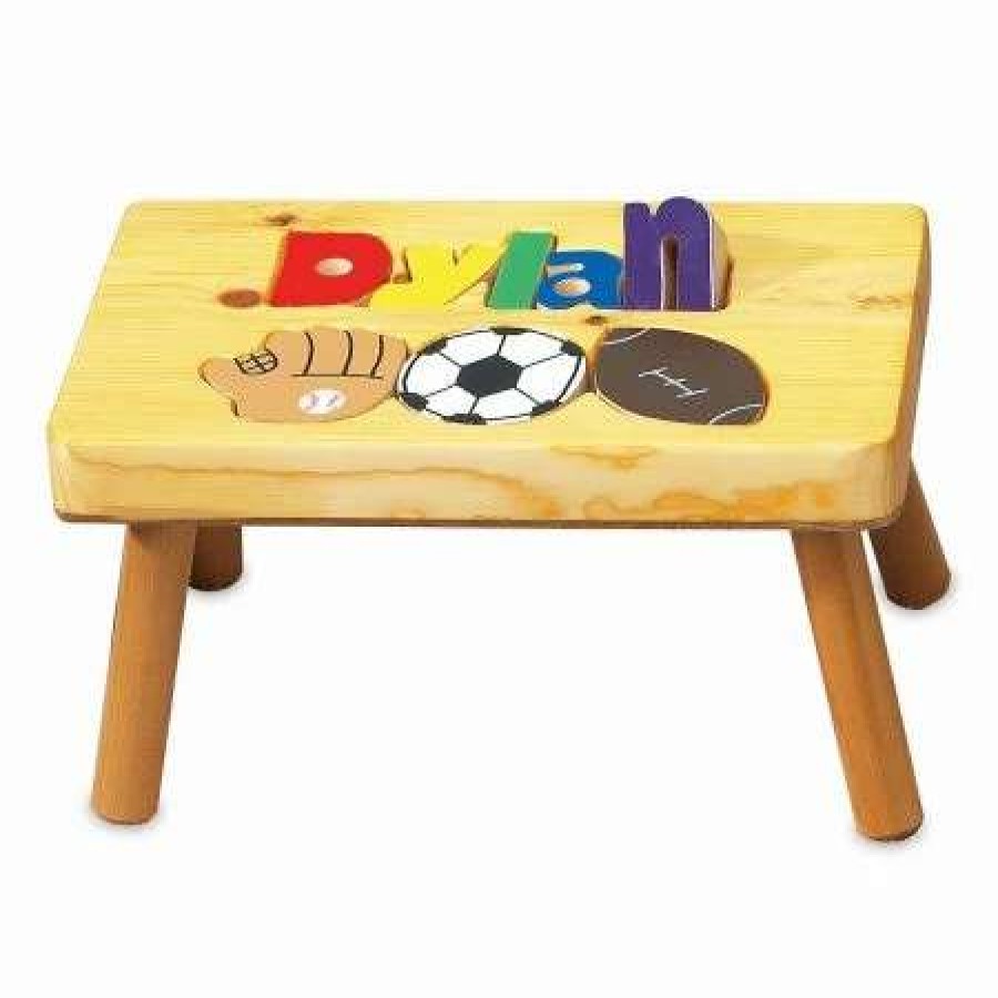 For Kids * | Sports Name Personalized Puzzle Footstool