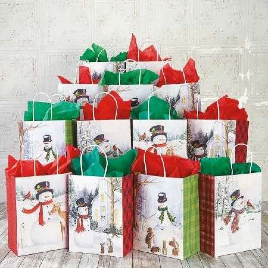 Wrapping Paper * | Snowman Chums Gift Bags