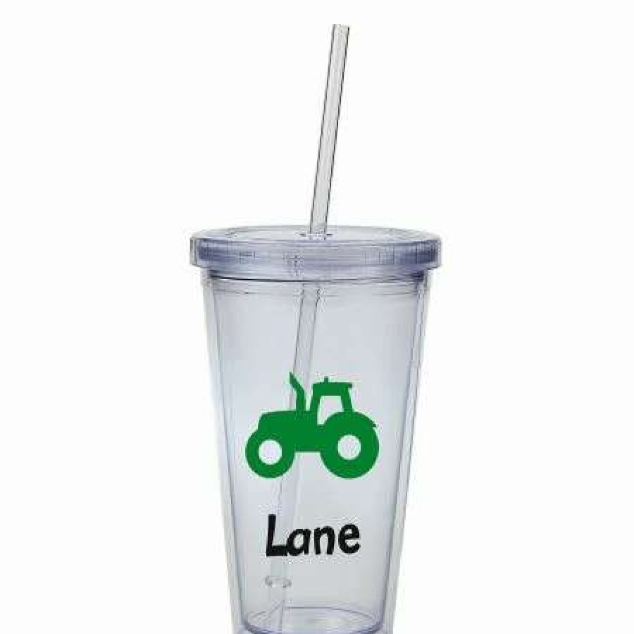 For Home * | Tractor Acrylic Personalized Beverage Cup