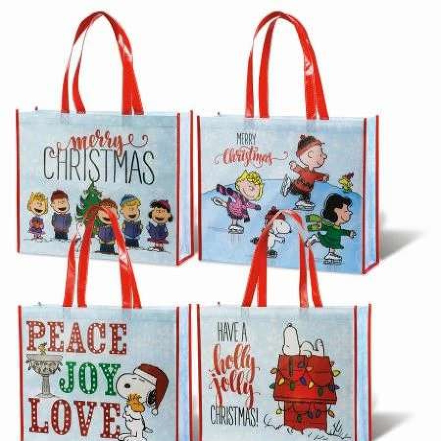 Wrapping Paper * | Peanuts Christmas Large Shopping Tote Bag