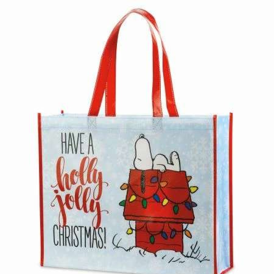 Wrapping Paper * | Peanuts Christmas Large Shopping Tote Bag