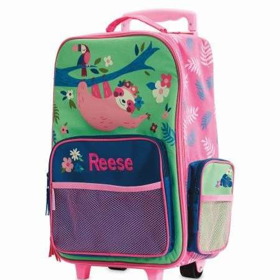 For Kids * | Sloth 18 Personalized Rolling Luggage By Stephen Joseph