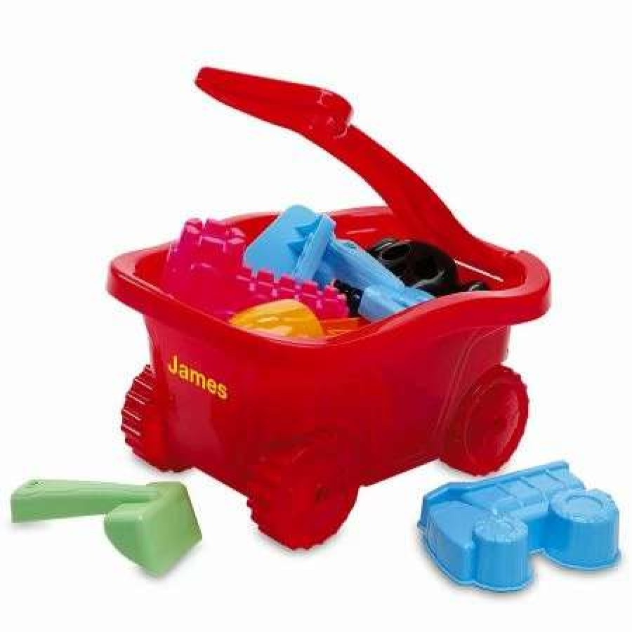 For Kids * | Personalized Red Plastic Wagon Set