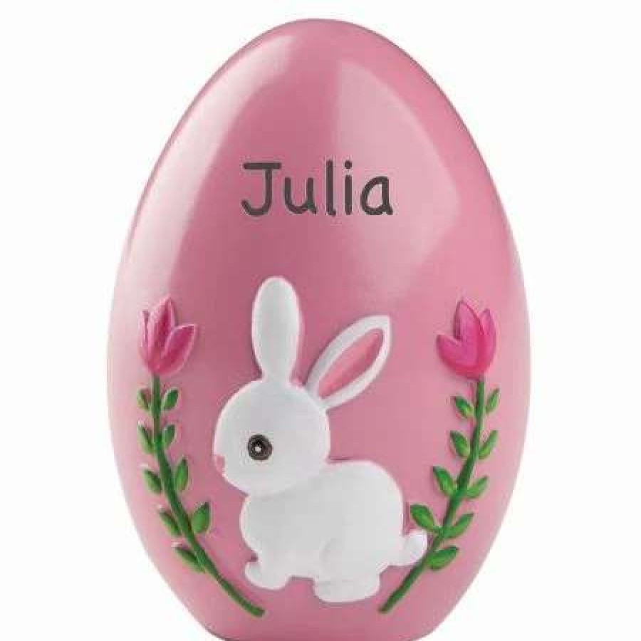 Holidays & Events * | Pink Resin Personalized Easter Egg