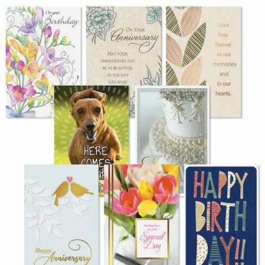 Greeting Cards & Stationery * | Floral Greeting Card Organizer Box With Cards And Labels