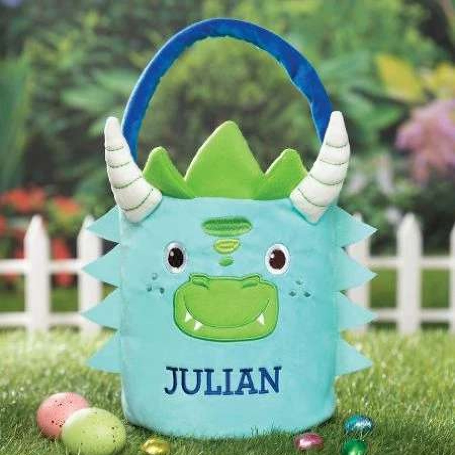 Holidays & Events * | Personalized Plush Dinosaur Easter Basket