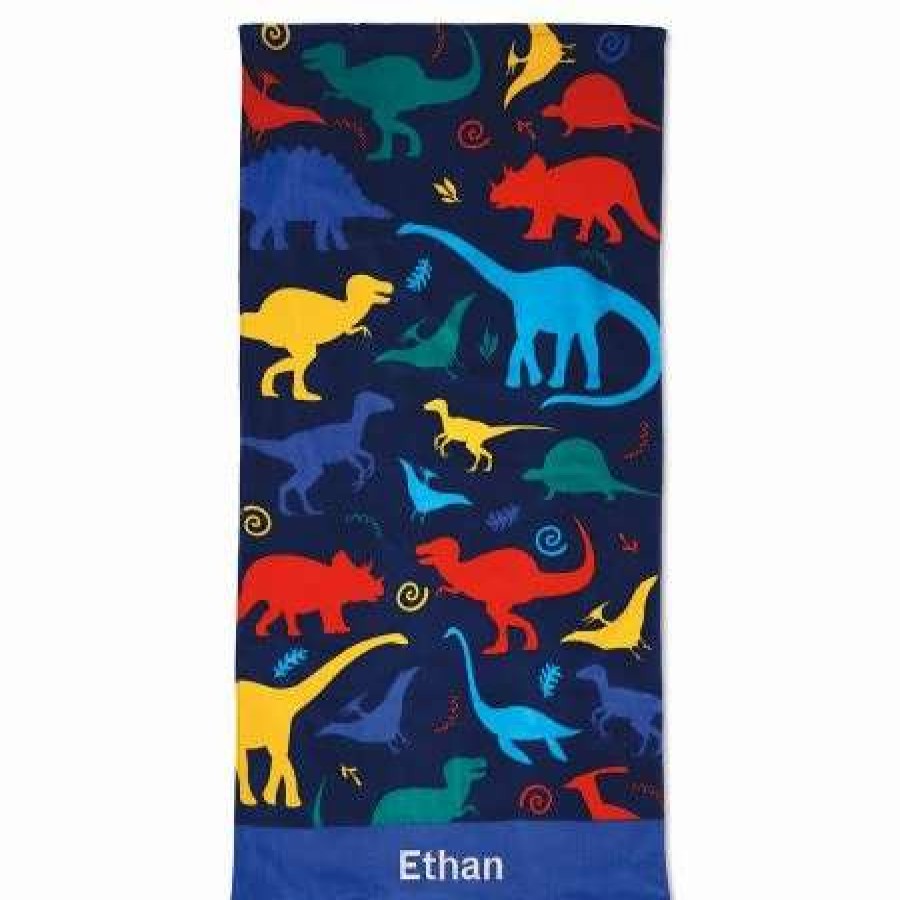 For Kids * | Dinosaur Personalized Beach Towel