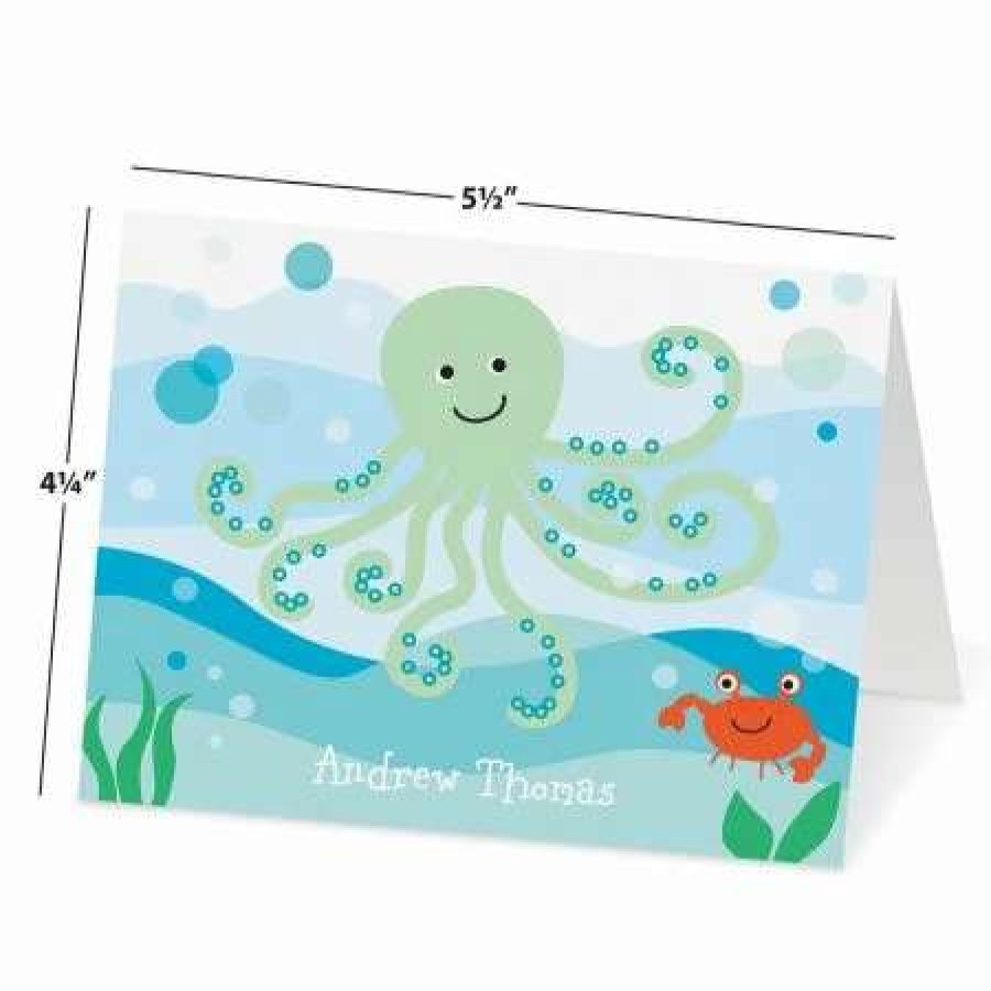 For Kids * | Octopus Personalized Note Cards