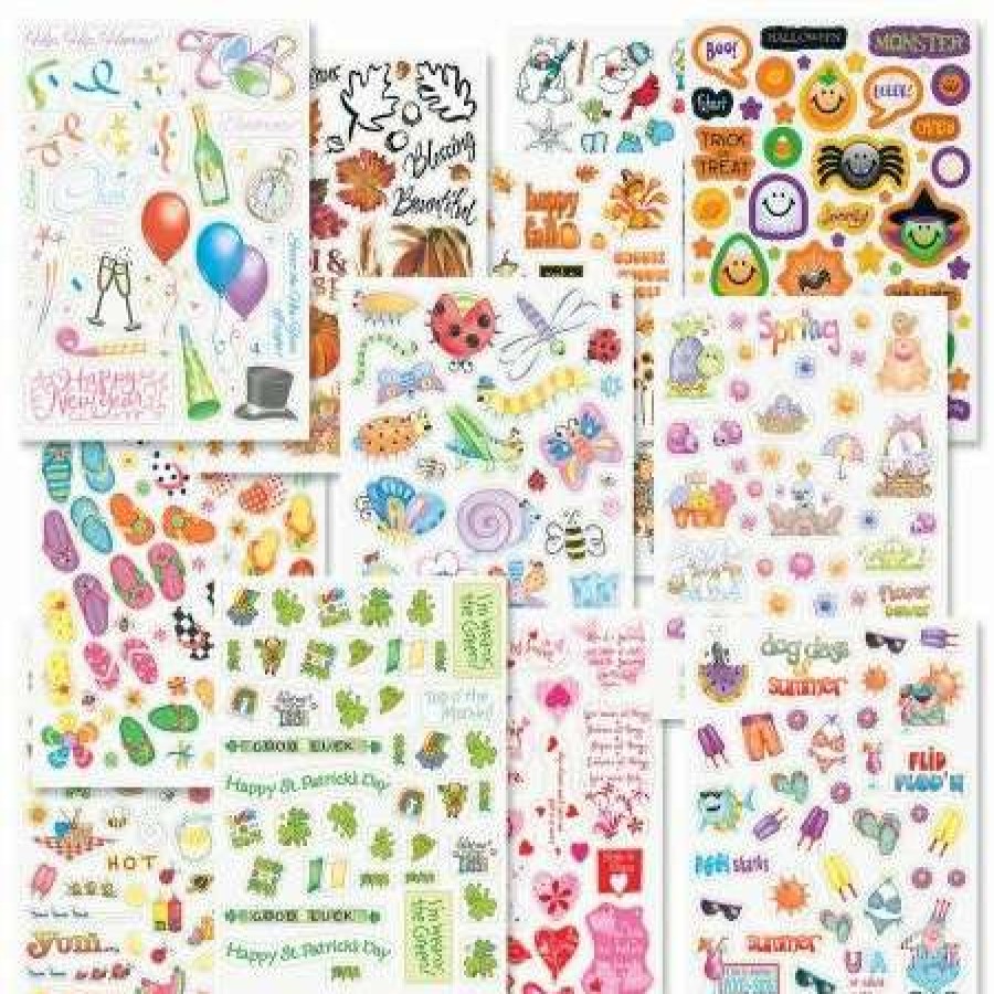 Greeting Cards & Stationery * | Year-Round Sticker Value Pack