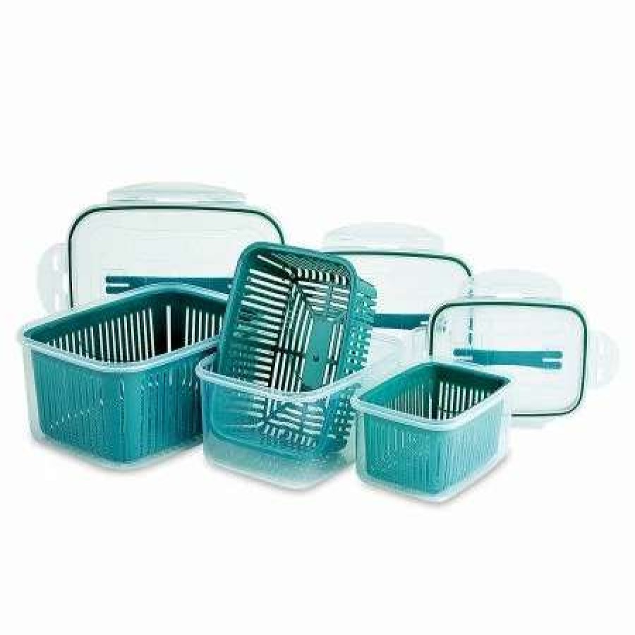 For Home * | Fruit & Vegetable Containers With Strainers And Lids