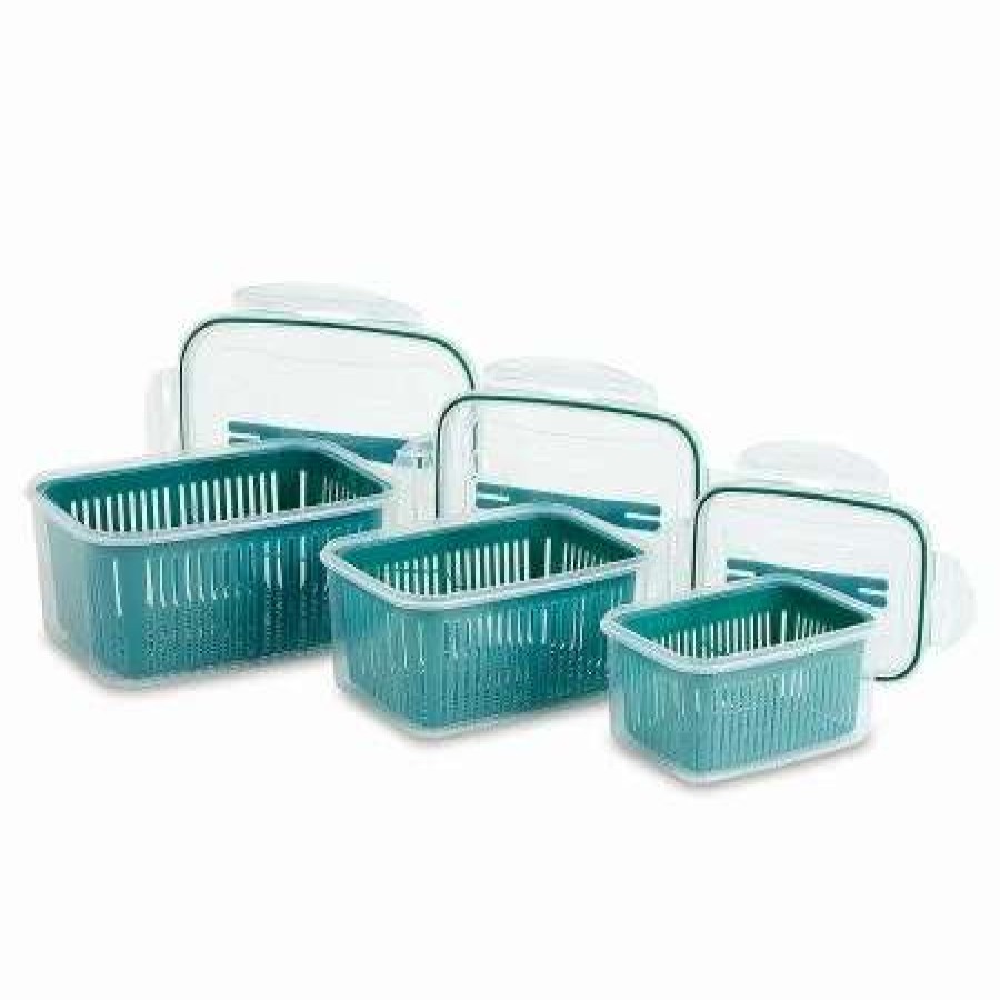 For Home * | Fruit & Vegetable Containers With Strainers And Lids