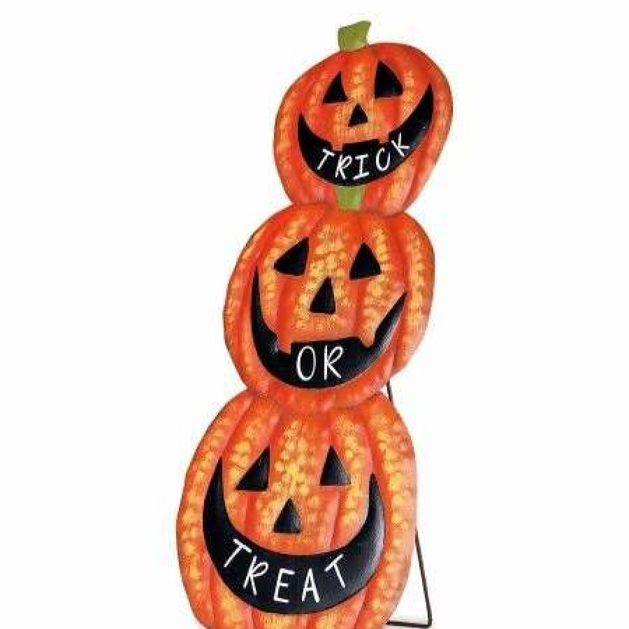 Holidays & Events * | Halloween Pumpkin Standing Sign