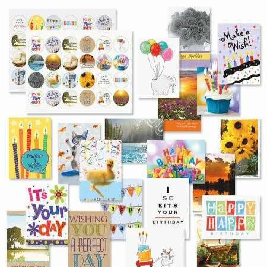 Holidays & Events * | Mega Birthday Greeting Cards Value Pack With Seals