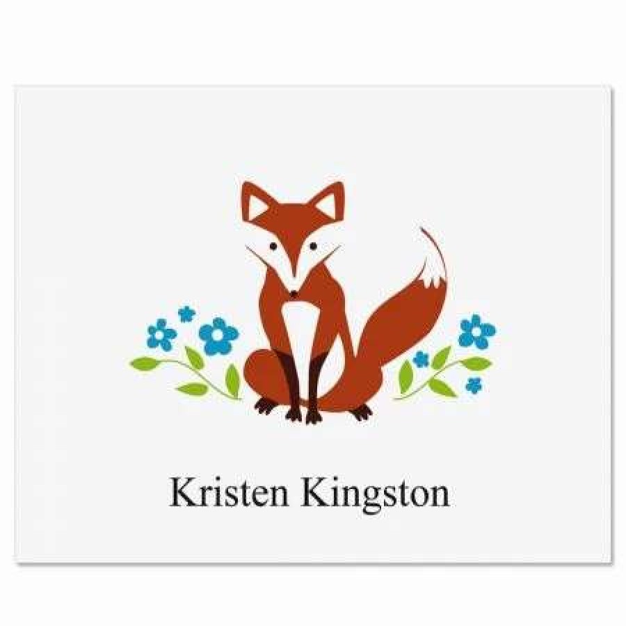 For Kids * | Fox Personalized Note Cards