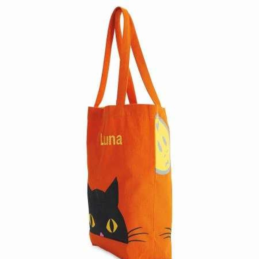 Holidays & Events * | Meow & The Moon Personalized Tote