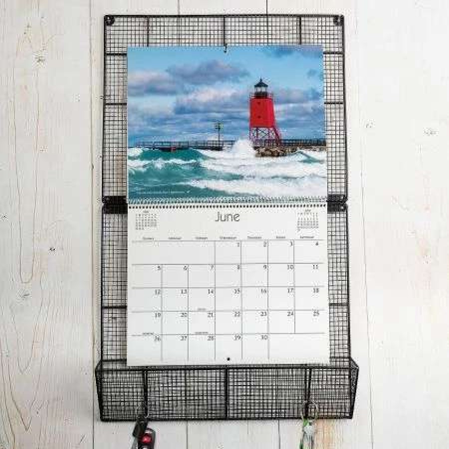 For Home * | Vintage Grid Wire Calendar Holder