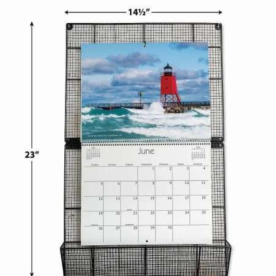 For Home * | Vintage Grid Wire Calendar Holder