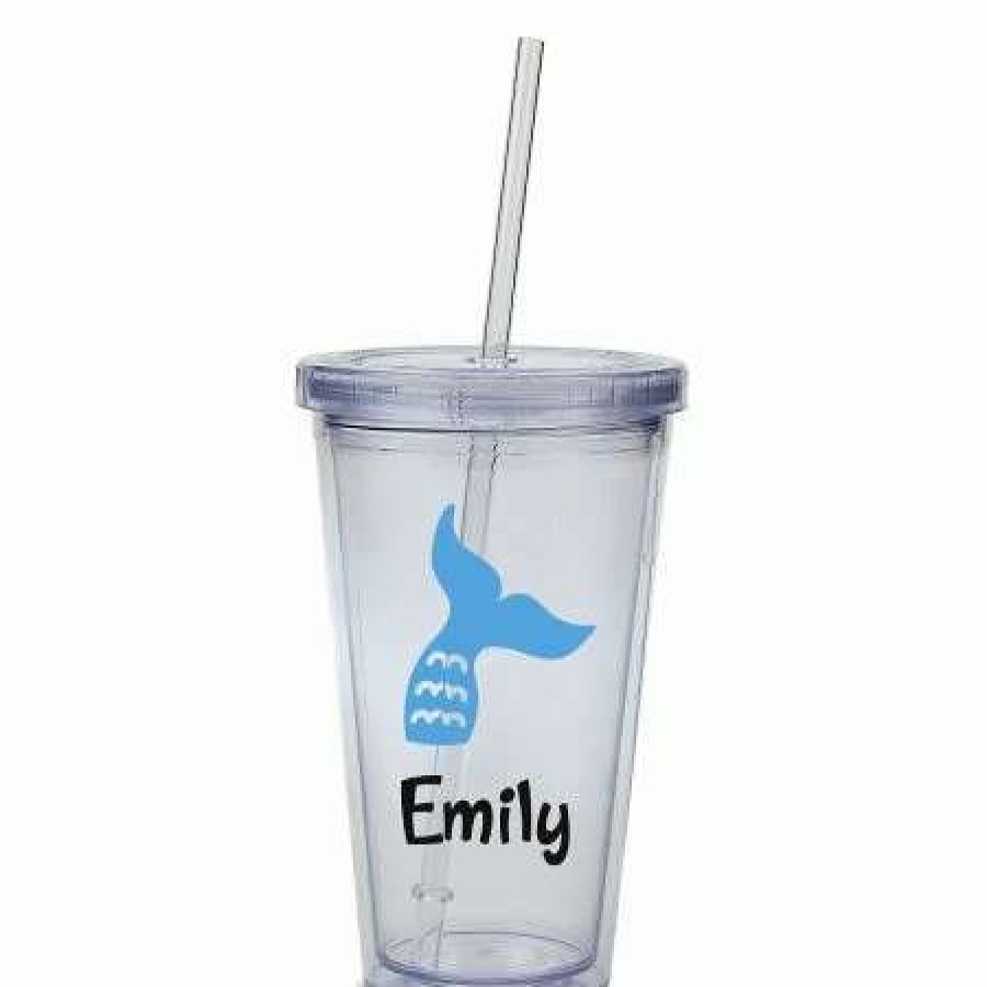 For Home * | Mermaid Acrylic Personalized Beverage Cup