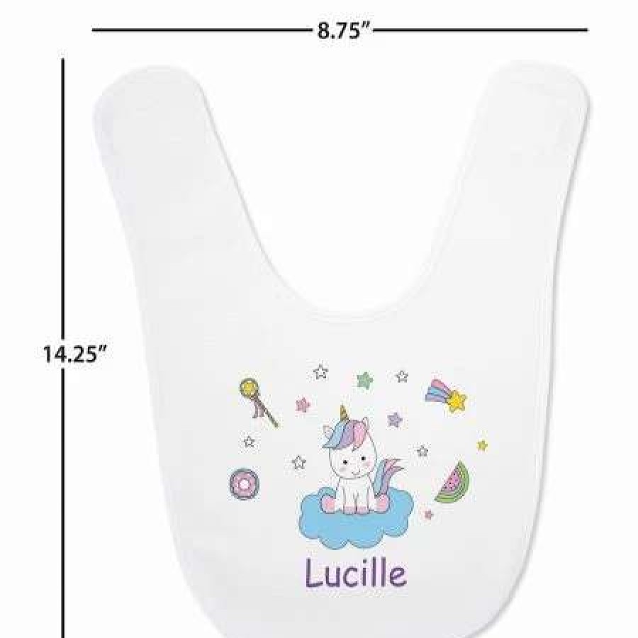 For Kids * | Baby Magical Unicorn Personalized Bib