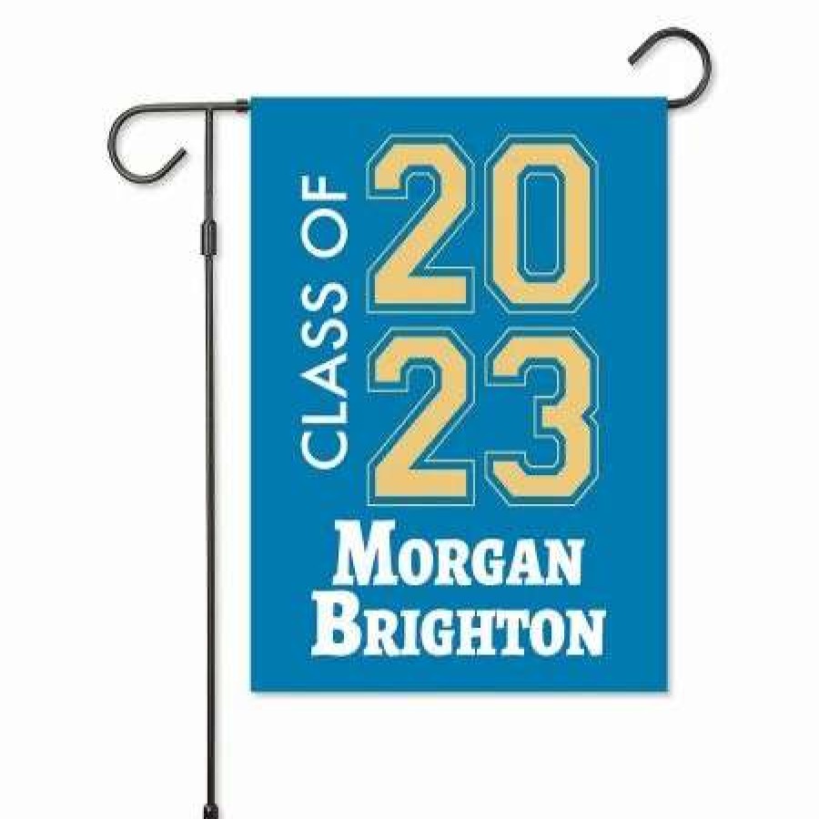 For Home * | School Colors Graduation Personalized Garden Flag