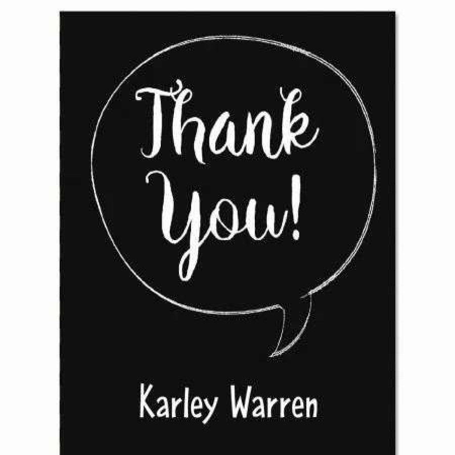 Holidays & Events * | Chalkboard Graduation Personalized Thank You Note Cards