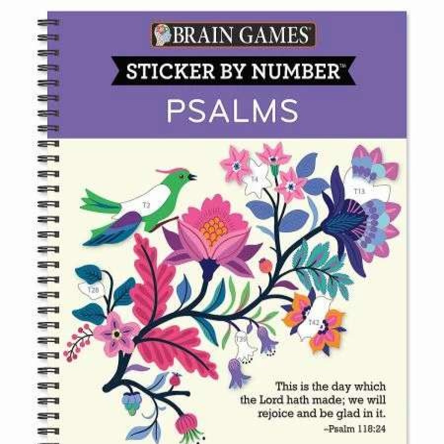 Gifts * | Psalms Sticker By Number Book Brain Games