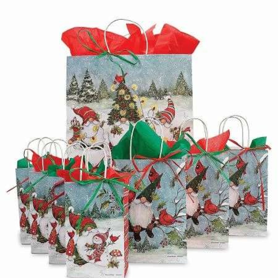 Wrapping Paper * | Gnome Gift Bag Set