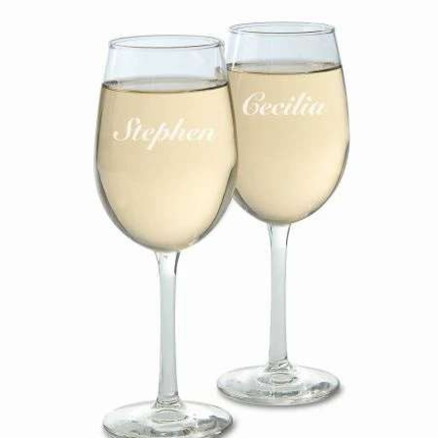 Gifts * | Personalized Name Wine Glass