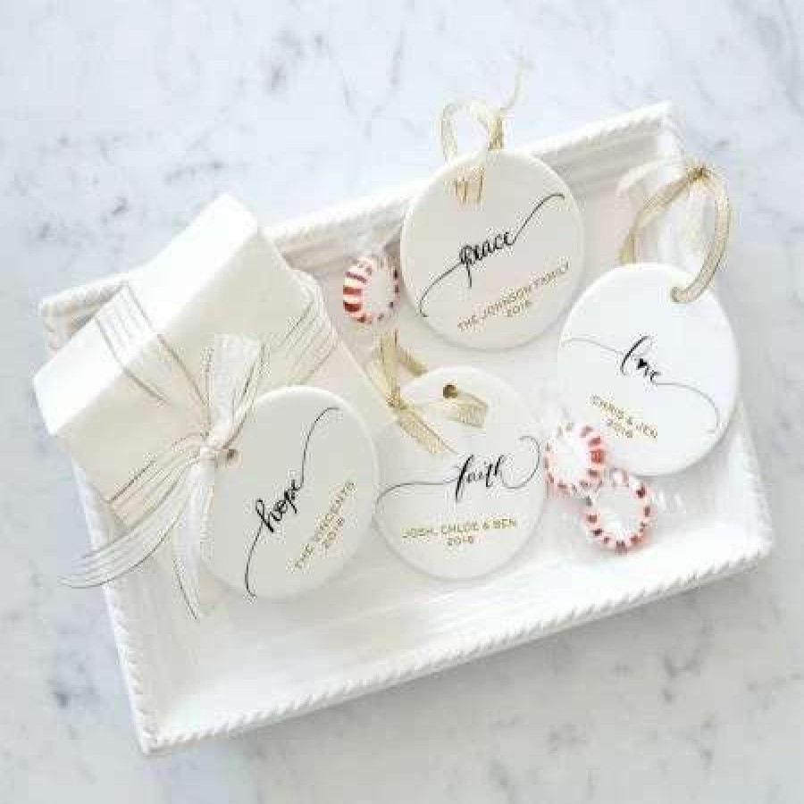 Holidays & Events * | Personalized Faith Round Christmas Ornaments