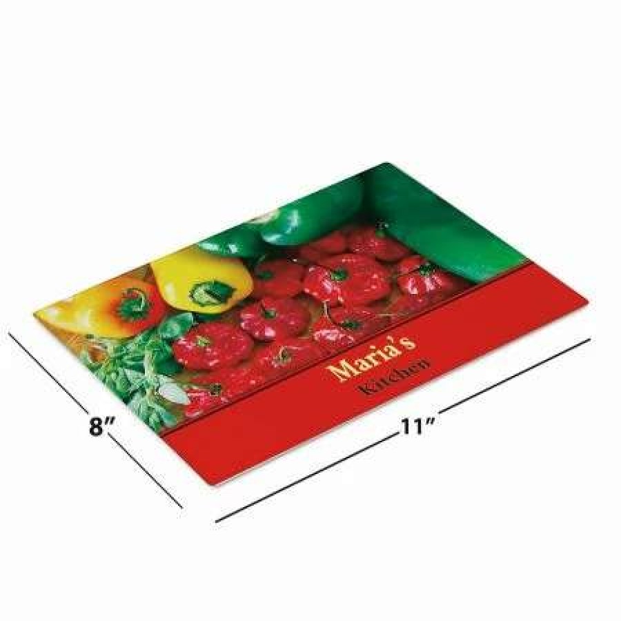 For Home * | Chili Peppers Tempered Glass Cutting Board