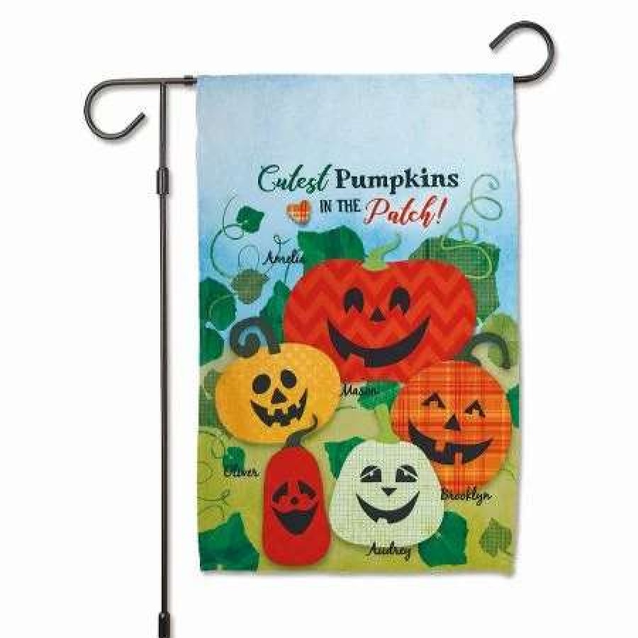 Holidays & Events * | Little Pumpkins Personalized Halloween Garden Flag