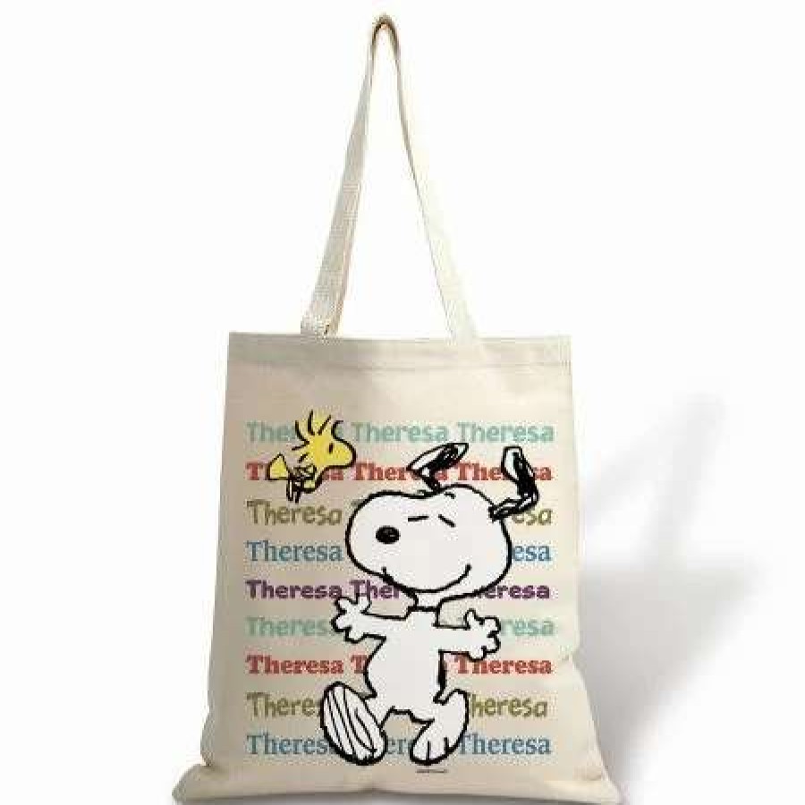 For Home * | Peanuts Personalized Canvas Tote