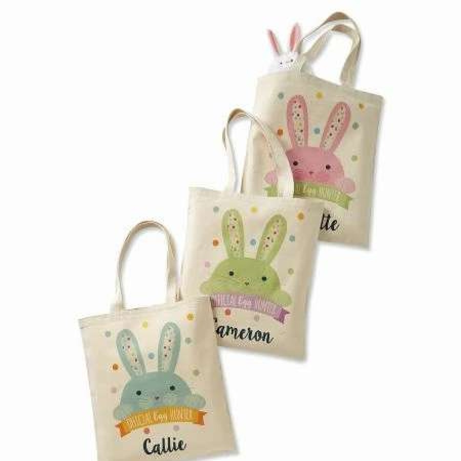 For Kids * | Kids Personalized Easter Egg-Hunter Totes