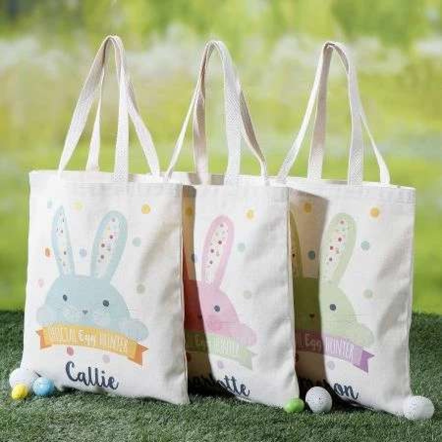 For Kids * | Kids Personalized Easter Egg-Hunter Totes