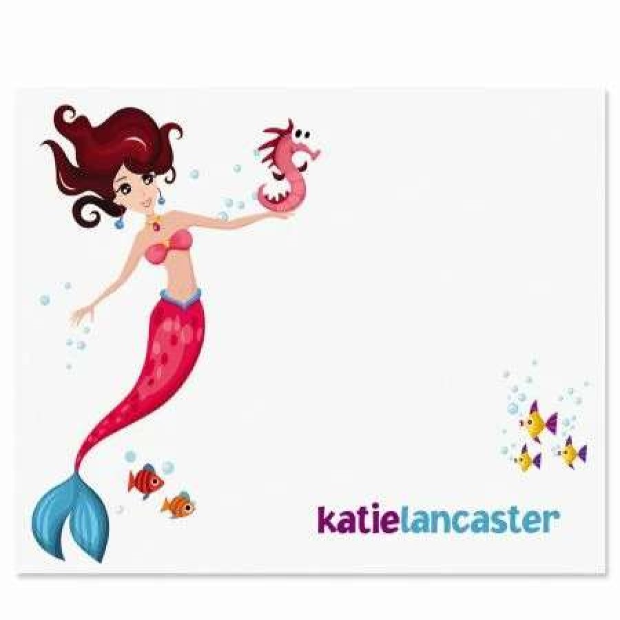 For Kids * | Mermaid Personalized Note Cards