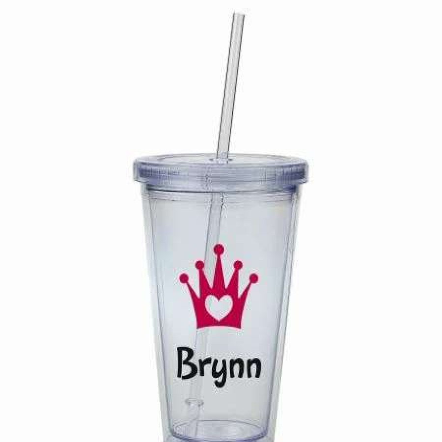 For Home * | Crown Acrylic Personalized Beverage Cup