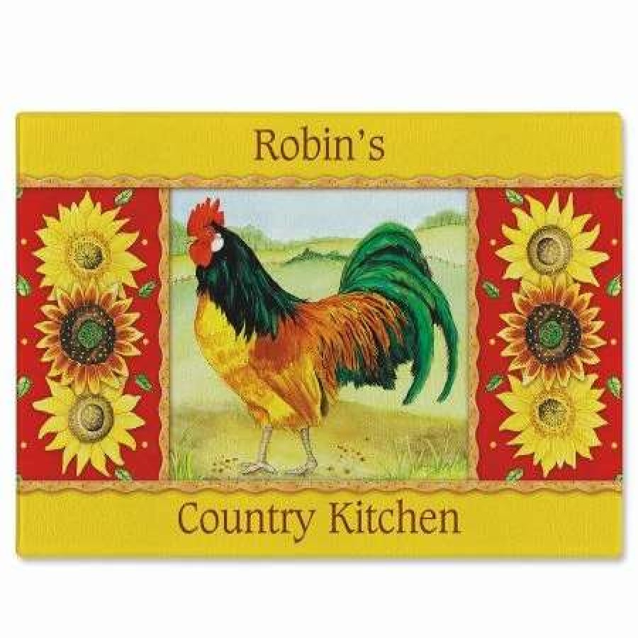 For Home * | Country Kitchen Tempered Glass Cutting Board