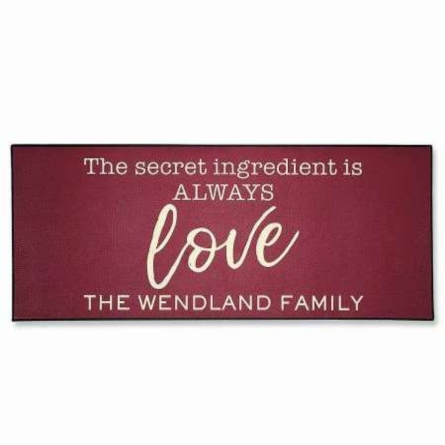 For Home * | Love Double-Width Personalized Doormat